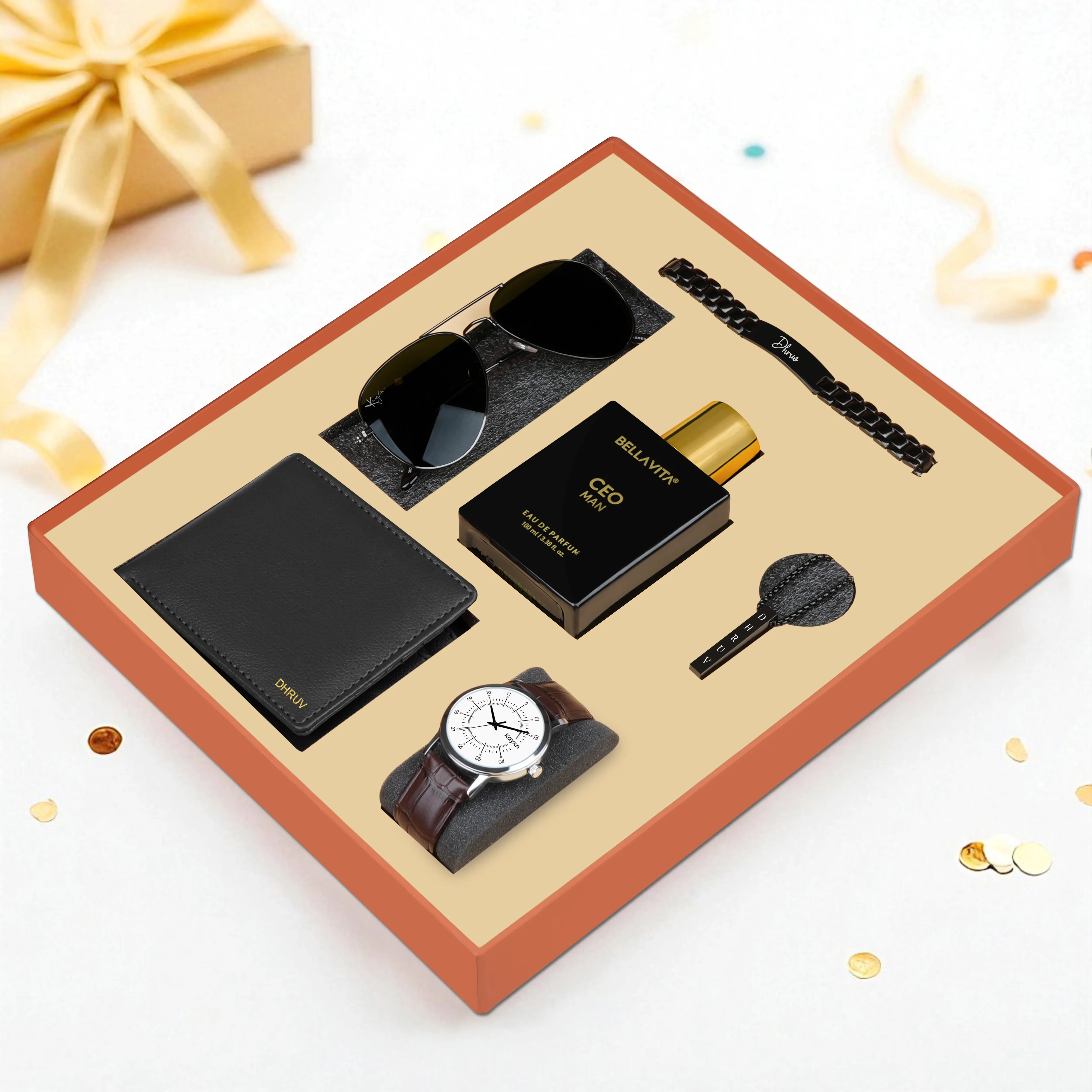 Personalized Wallet Watch Perfume Sunglasses Necklace & Bracelet Gift Set